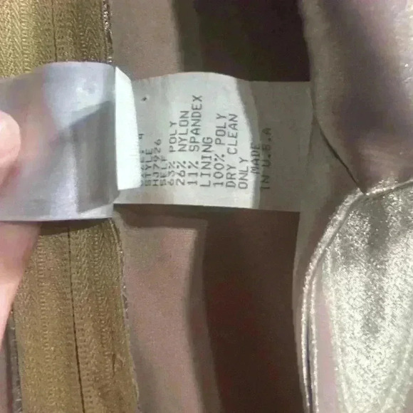 Vintage TADSHI Gold Taffeta Shimmer Blouse size 4 - Picture 6 of 7